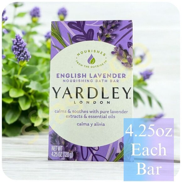 3 Yardley® London ENGLISH LAVENDER Soap MOISTURIZING BAR 4.25oz w/Essential Oil - Picture 3 of 9